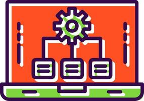 Laptop filled Design Icon vector
