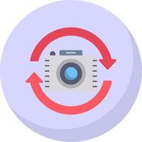 Switch Camera Flat Bubble Icon vector