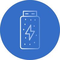 Battery Status Flat Bubble Icon vector