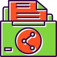 Sharing File filled Design Icon vector
