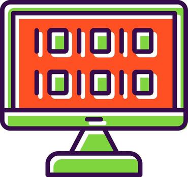 Algorithm filled Design Icon vector
