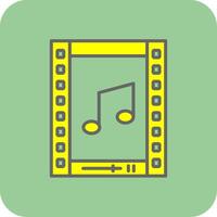 Reel Filled Yellow Icon vector