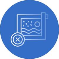 Delete Flat Bubble Icon vector