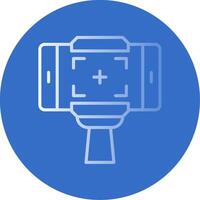 Selfie Stick Flat Bubble Icon vector