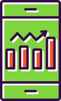 Bar Analytics filled Design Icon vector