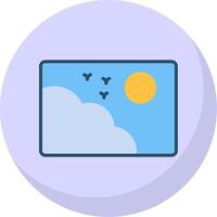 Picture Flat Bubble Icon vector