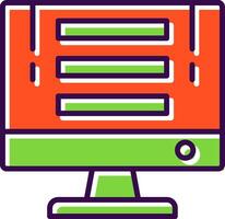 Computer filled Design Icon vector