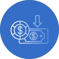 Dollar Flat Bubble Icon vector