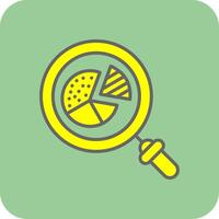 Graph Filled Yellow Icon vector