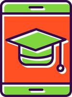 Graduation filled Design Icon vector