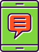 Chatting filled Design Icon vector