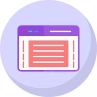 Web Page Flat Bubble Icon vector
