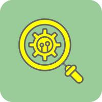 Gears Filled Yellow Icon vector