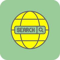 Internet Filled Yellow Icon vector