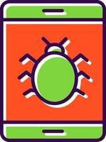 Bug filled Design Icon vector