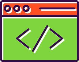 Coding filled Design Icon vector