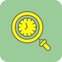 Clock Filled Yellow Icon vector