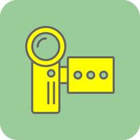 Camcorder Filled Yellow Icon vector