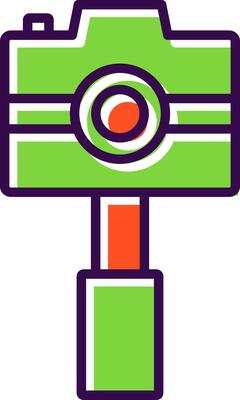 Underwater Camera filled Design Icon