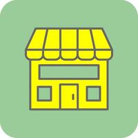 Shop Filled Yellow Icon vector