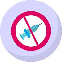 No Needle Flat Bubble Icon vector