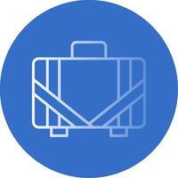 Suitcase Flat Bubble Icon vector