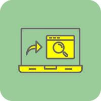 Browser Filled Yellow Icon vector