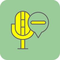 Zoom Out Filled Yellow Icon vector