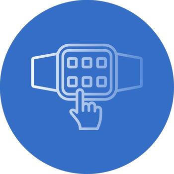 Touchscreen Flat Bubble Icon vector