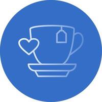 Love Coffee Flat Bubble Icon vector