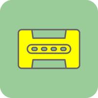 Cassette Filled Yellow Icon vector