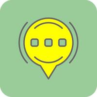 Talk Filled Yellow Icon vector