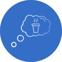 Think Flat Bubble Icon vector