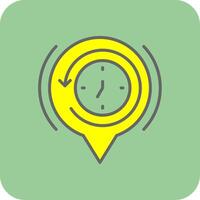 History Filled Yellow Icon vector