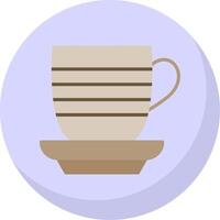 taza plano burbuja icono vector