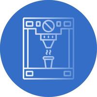 Coffee Machine Flat Bubble Icon vector