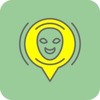 Aliens Filled Yellow Icon vector