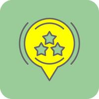 estrella lleno amarillo icono vector