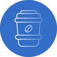 Latte Flat Bubble Icon vector