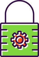 Lock filled Design Icon vector