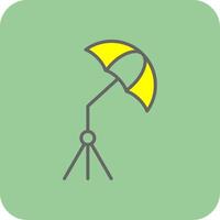 Umbrella Filled Yellow Icon vector