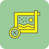 Delete Filled Yellow Icon vector