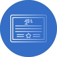 Certificate Flat Bubble Icon vector