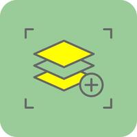 Layers Filled Yellow Icon vector