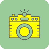 Photo Filled Yellow Icon vector