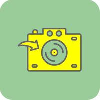 Camera Filled Yellow Icon vector