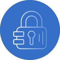 Padlock Flat Bubble Icon vector