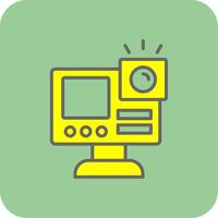 Gopro Filled Yellow Icon vector