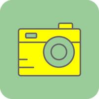 Camera Filled Yellow Icon vector