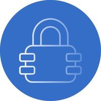 Padlock Flat Bubble Icon vector